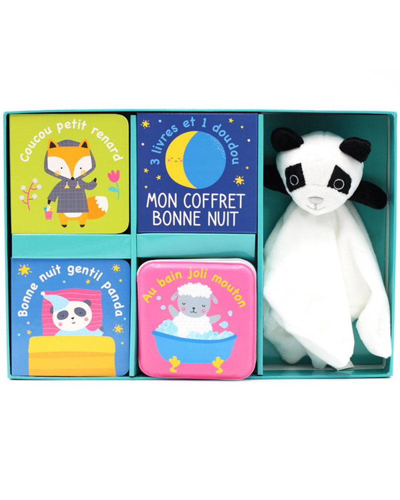 Mon coffret bonne nuit - Avec 3 livres et 1 doudou Panda
