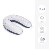 Coussin d'allaitement et maternité BUDDY Moon Doomoo - Bleu & Gris