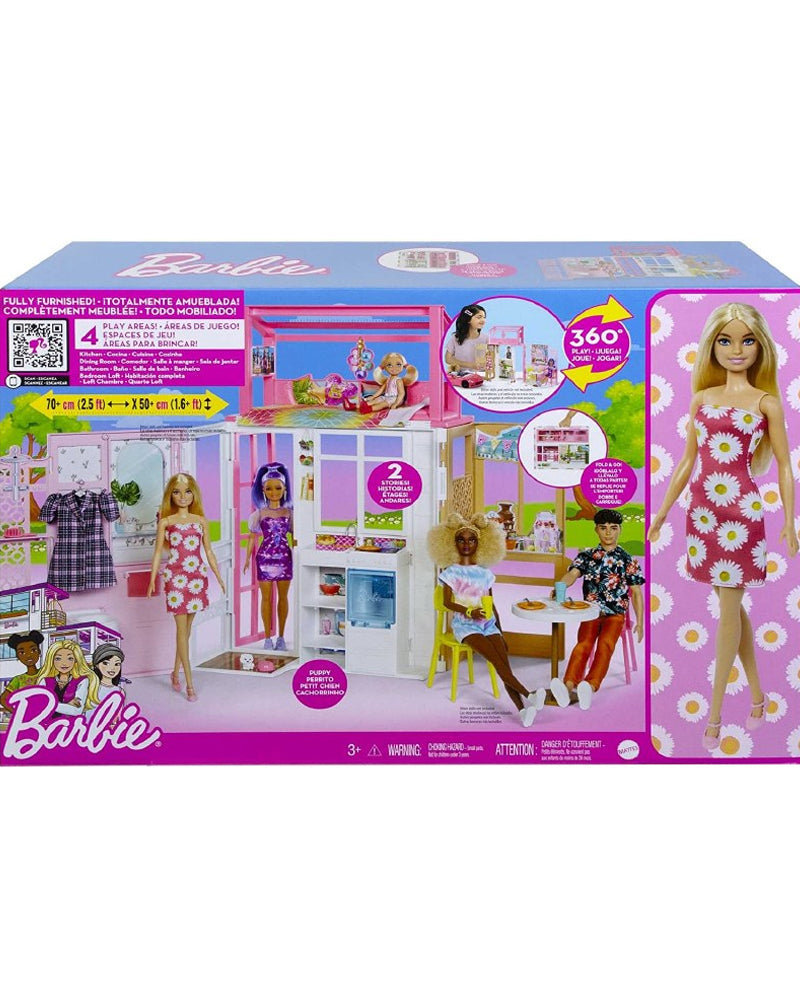 Barbie - Barbie Accs Maison De Barbie Transportable 3A+