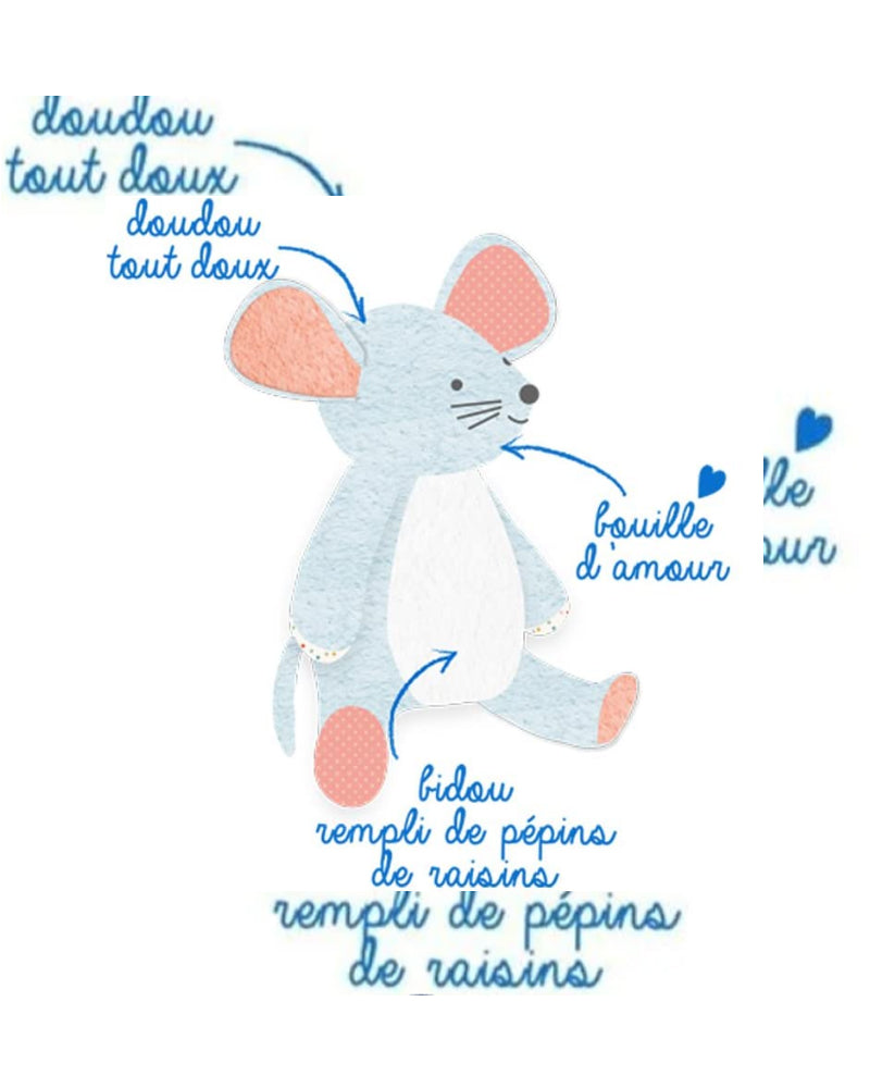 Dodie Bouillotte aux pépins de raisins souris - 6M+