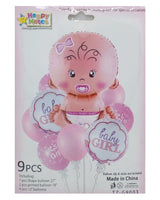 Es Baby Girl Globo Pack 9 Piezas Decoración