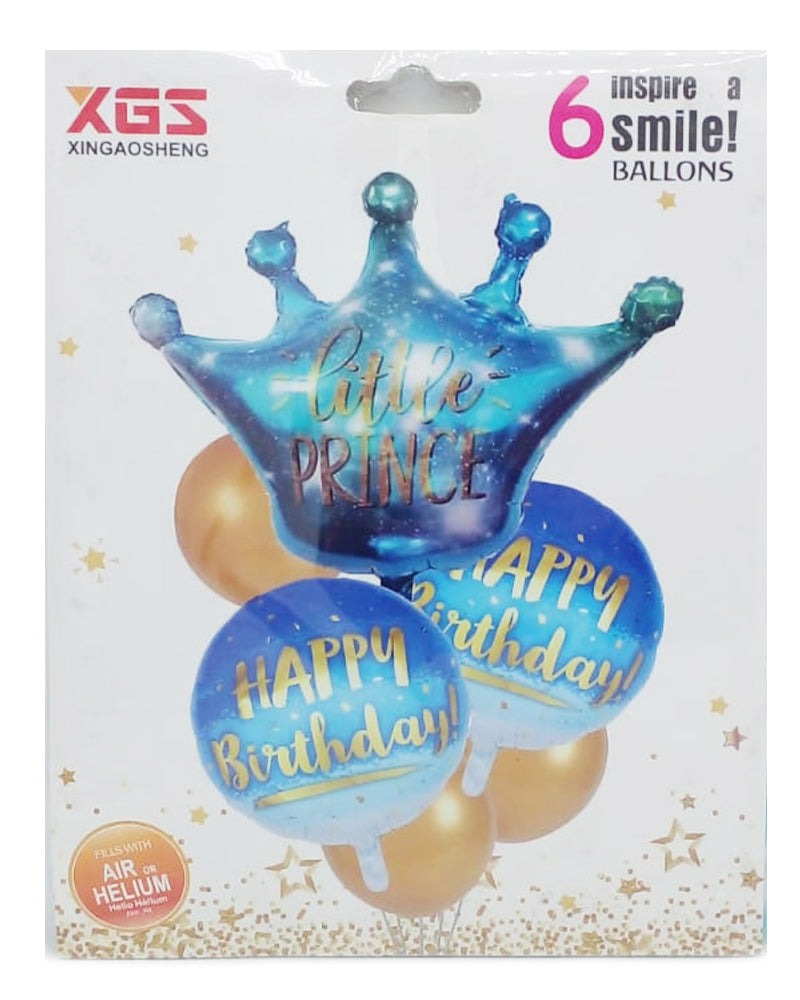 Pack Happy Birthday Little Prince 6 Pièces de Décoration Pour L'Anniversaire