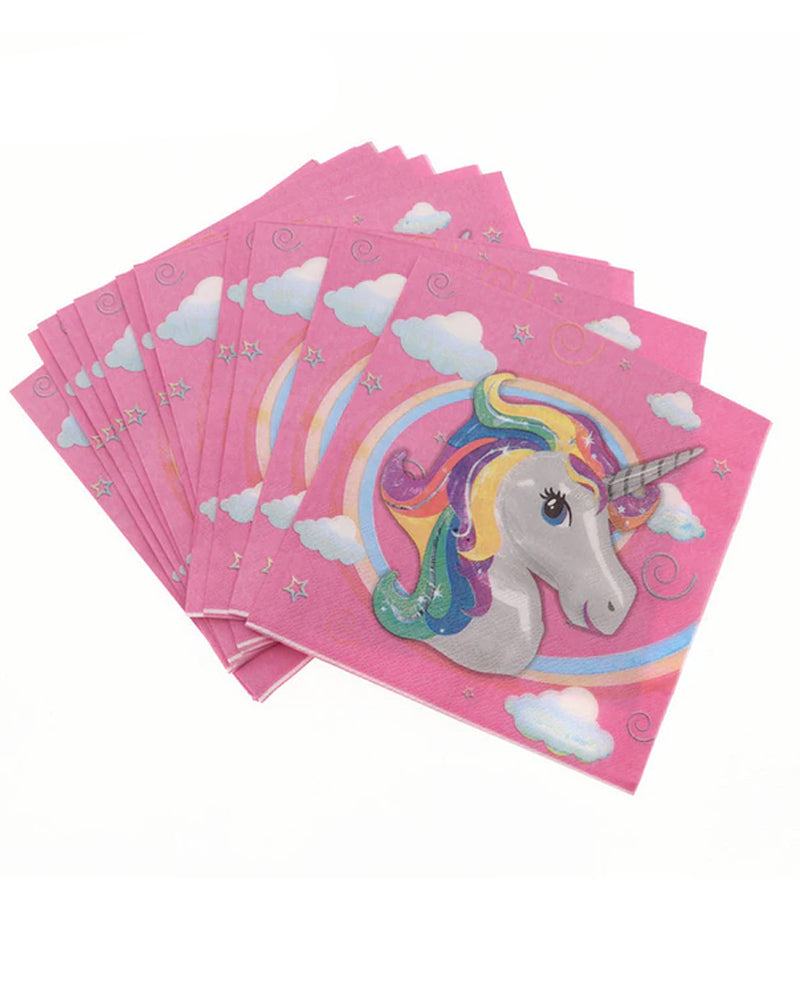 Pack of 10 Paper Napkins - Unicorn
