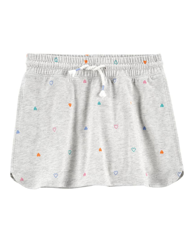 Jupe-Short En Jersey À Imprimé Cœur OshKosh - Gris