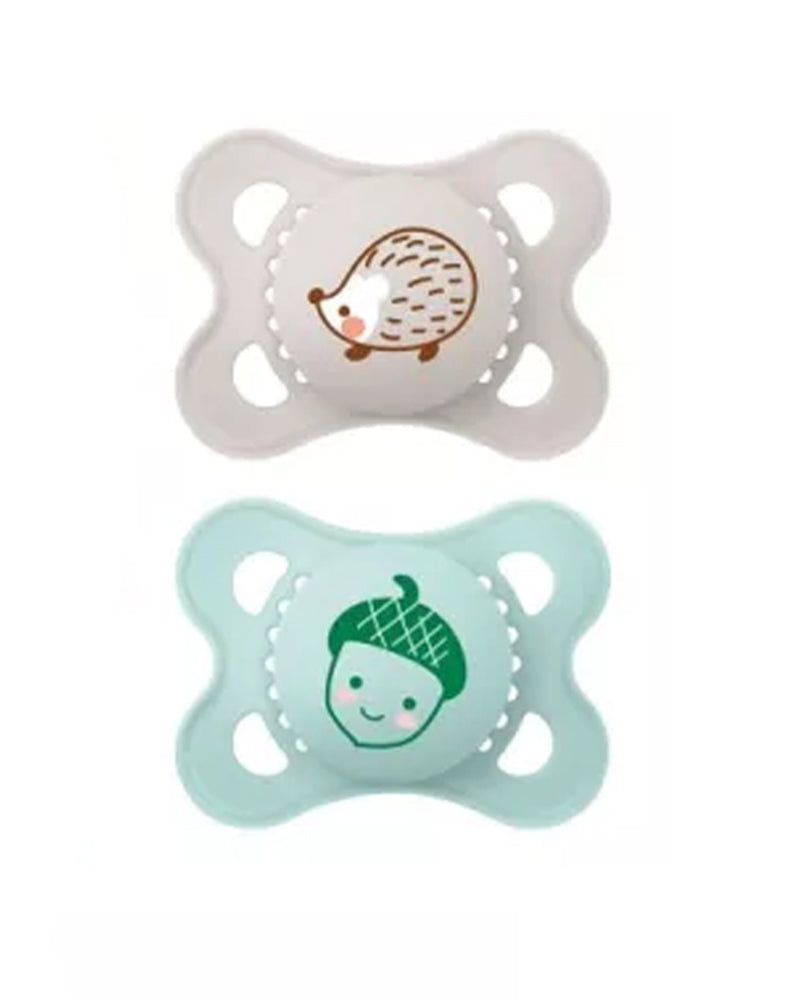 Lot de 2 Sucettes MAM Original 0-6 mois - Hérisson & Gland