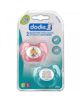 Set of 2 Dodie 'Girl' Silicone Pacifiers - 18m+