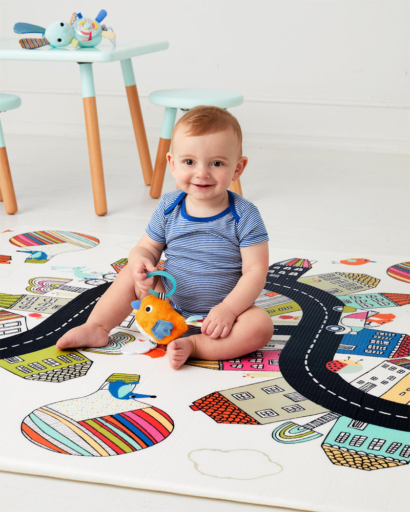 Skip Hop Tapis de Jeu Réversible Double Play - Vibrant Village