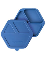 Tiny Twinkle Assiette compartimentée avec couvercle en silicone - Bleu