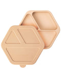 Tiny Twinkle Assiette compartimentée avec couvercle en silicone - Beige