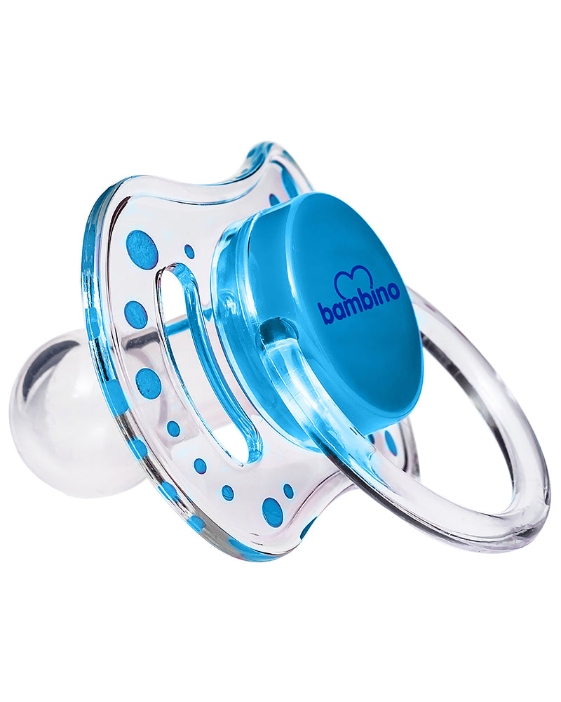 Chupete Ortodoncia Silicona Bambino Azul 6-18m