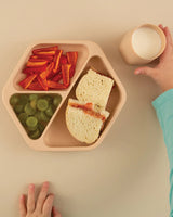 Tiny Twinkle Assiette compartimentée avec couvercle en silicone - Mint
