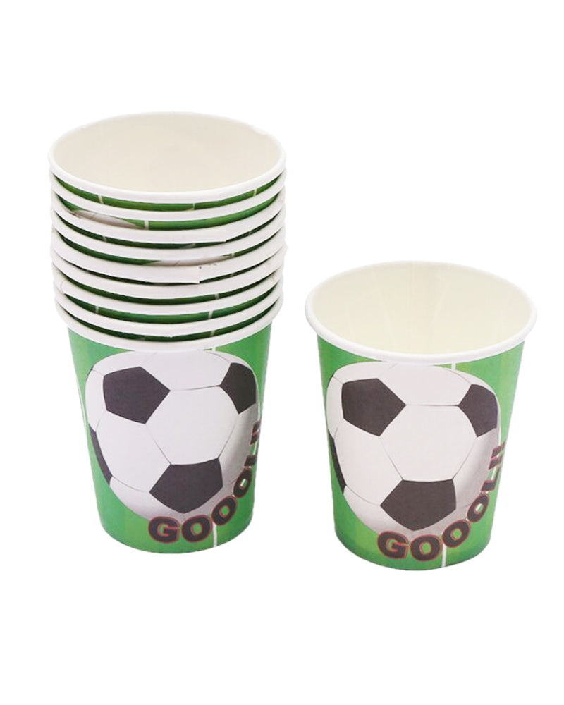 Pack of 10 Paper Cups - Football