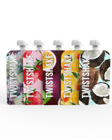 5 Gourdes Réutilisables 220ml - Fruits