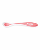 Lot de 2 cuillères Nûby thermosensibles avec bord doux +3m - Rose