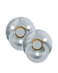 BIBS Set of 2 Round Pacifiers - Grey/Ivory