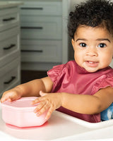 Tiny Twinkle Bol avec couvercle en silicone - Rose