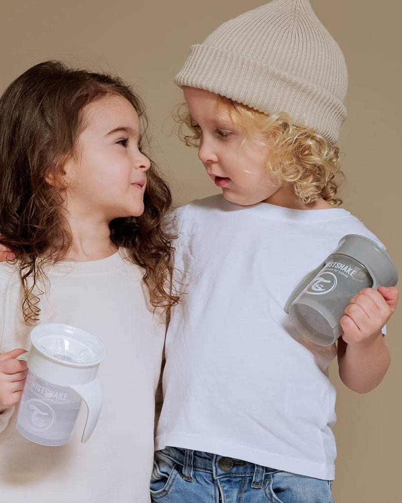 Twistshake Tasse d'entraînement 360ml 6M+ - Gris Pastel