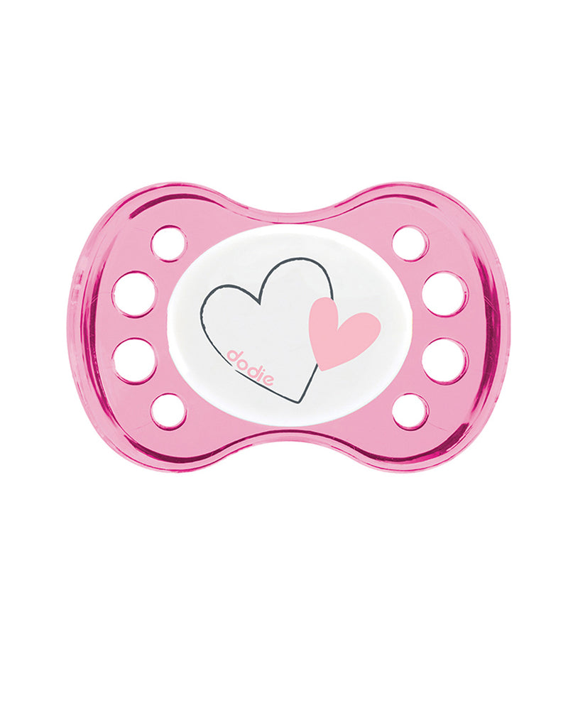 Sucette Anatomique Dodie 0-2m - Rose Cœur