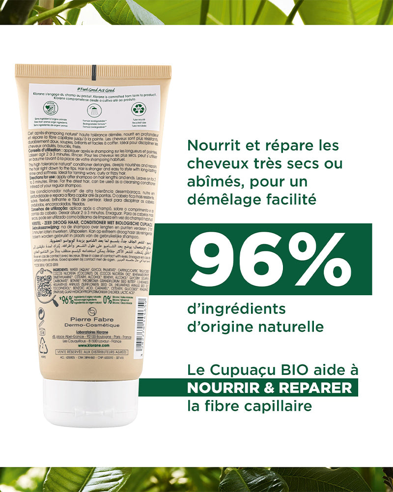 Klorane Après-shampoing Réparation au Cupuaçu BIO - 200ml