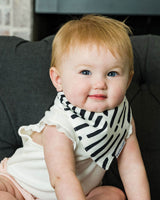 Tiny Twinkle Lot de 2 bavoirs bandana - Noir & Blanc