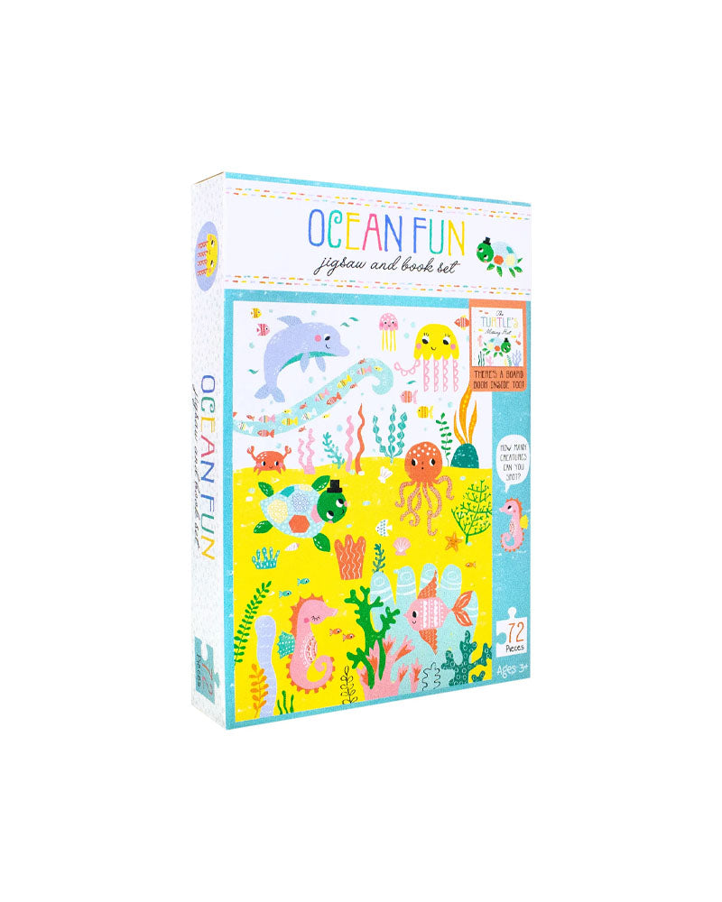 Boîte de puzzle et livre Ocean Fun