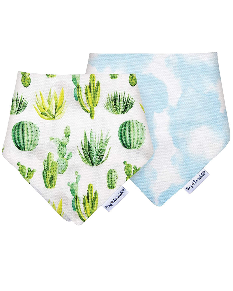 Tiny Twinkle Lot de 2 bavoirs bandana - Cactus