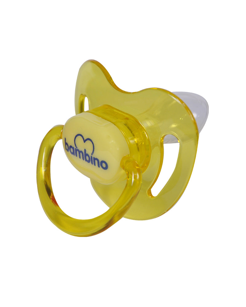 Chupete Ortodoncia Silicona Bambino Amarillo 6-18m