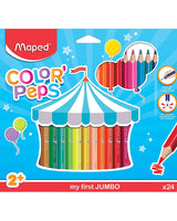 Maped Boîte de 24 Crayons color'peps Jumbo