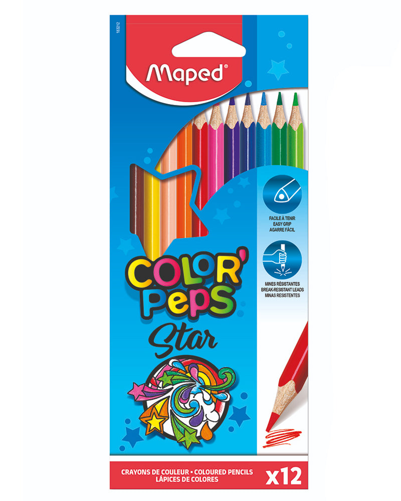 Maped Boîte de 12 Crayons color'peps 18cm