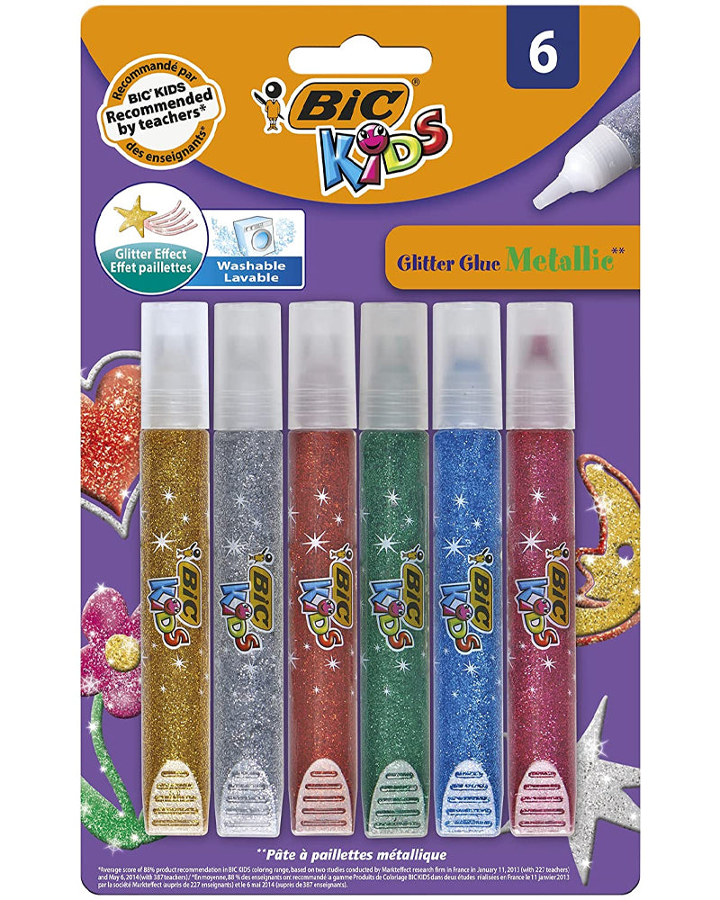 Boîte de 6 Métalliques Glitter Bic