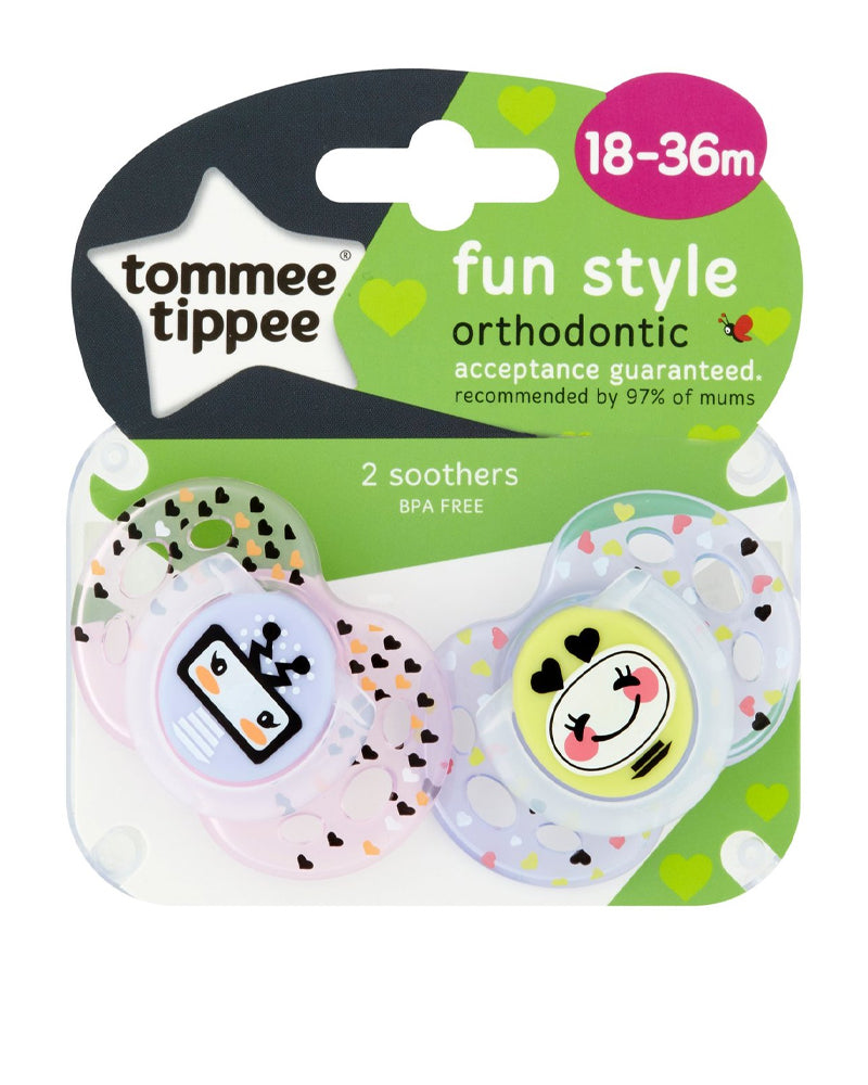 Sucettes Tommee Tippee Fun Style Orthodontic - 18-36m