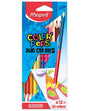 Maped Boîte de 12 Crayons color'peps 18cm Duo