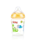 Biberon Nûby en polycarbonate col large 0m+ 270ml - Orange
