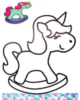 Mon Bloc coloriage - Licornes