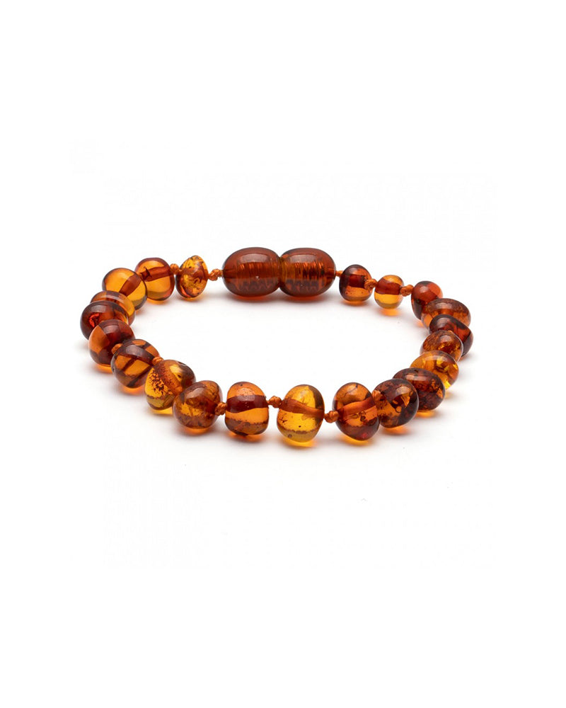 Amber Bracelet with Certificate of Authenticity for Baby - Brown