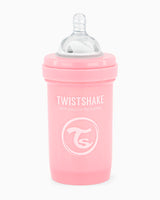 Biberon Anti-Colique Twistshake 180ml 0M+ - Rose
