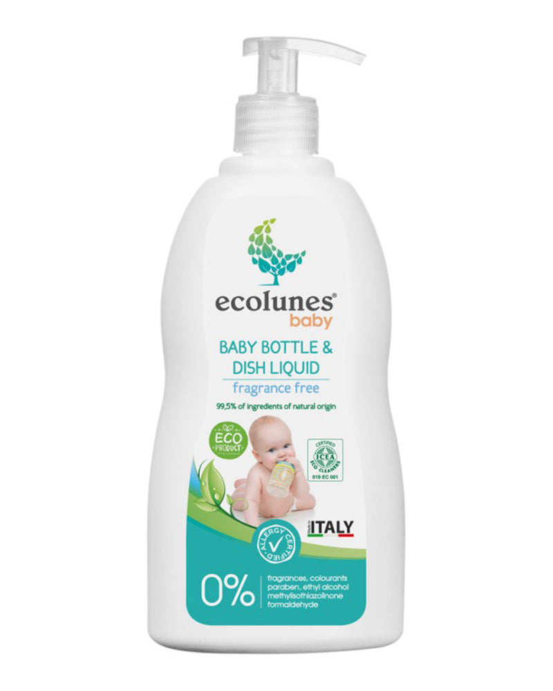 Ecolunes Liquide Vaisselle Bébé Ecologique et Hypoallergénique 500ml