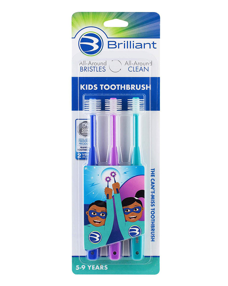 Pack 3 Cepillos de Dientes Brilliant - Multi 5-9 años