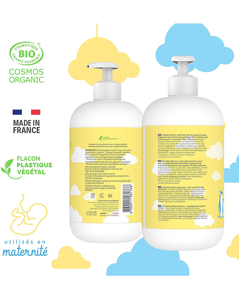 Liniment Oléo-Calcaire Certifié Bio 500ml Laboratoires de Biarritz