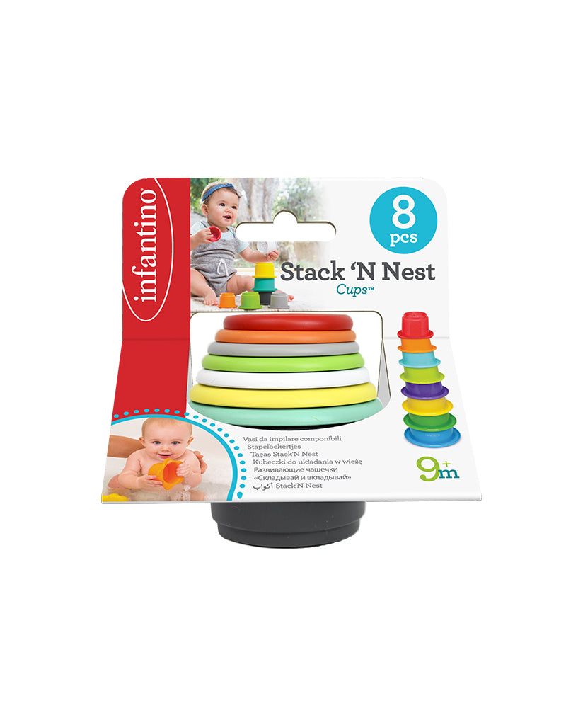 Infantino Lot de 8 Gobelets Stack'N Nest