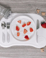 Bandeja Click-Mat y plato Twistshake - Blanco