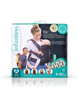 Infantino Porte-bébé Flip Ergonomique 4 en 1 - Denim Noir