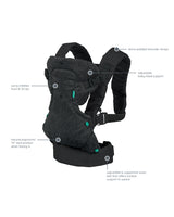 Infantino Porte-bébé Flip Ergonomique 4 en 1 - Denim Noir