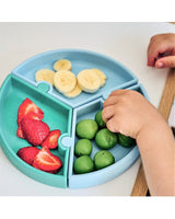 Assiette Puzzle MINIKOIOI avec Ventouse en Silicone – Bleue