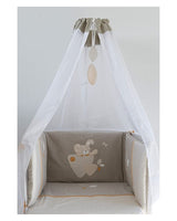 Dosel de cama con capucha Candide - Beige y blanco