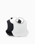Twistshake Set of 2 Silicone Bibs - White & Black
