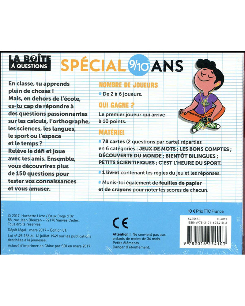 Spécial 9/10 ans - Boîte avec Cartes et Livre