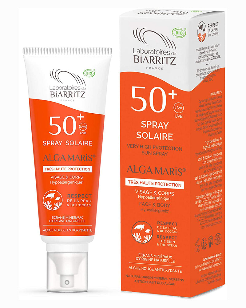 Spray Solar Certificado Orgánico SPF50+ 100ml - Laboratoires de Biarritz