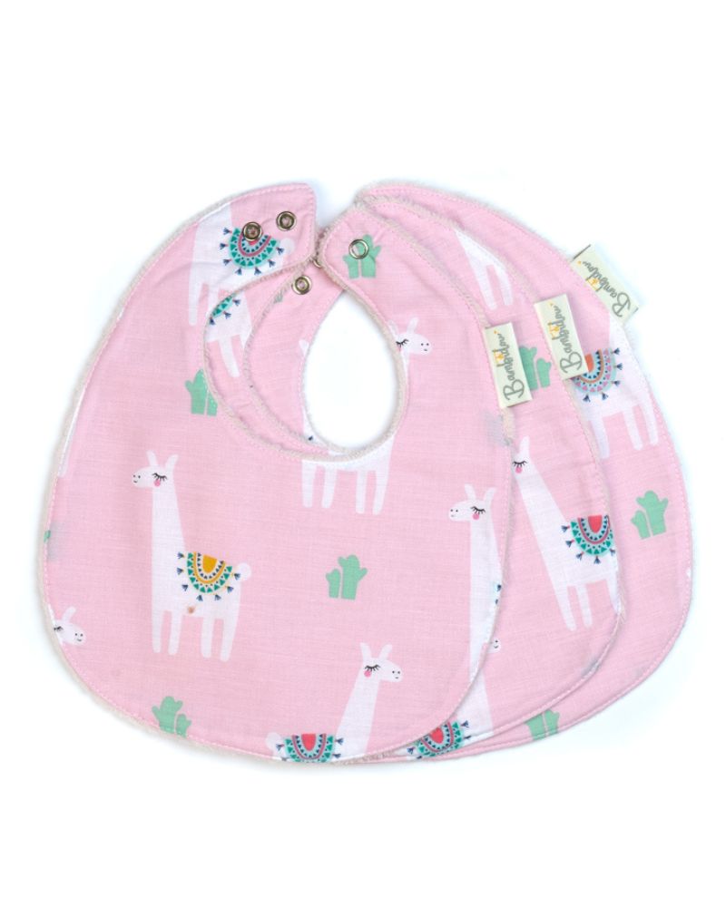 Bambidou Pack 3 bavoirs Classiques - Lama Rose