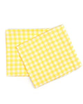 Bambidou Lot 2 Serviettes de Rot - Carreaux Jaune